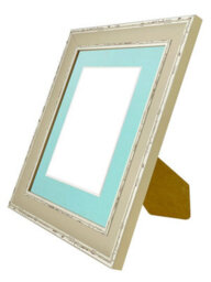 Frames By Post Scandi Clay Frame With Blue Mount For Image Size 6 X 4 Inch - thumbnail 4