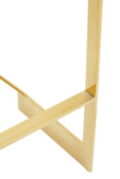 Premier Housewares Interiors By Premier Ivory Velvet Bar Stool, Gold Finish Frame Bar Chair With Footrest, Modern Design Home Stool For Living Area - thumbnail 4