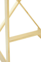 Premier Housewares Interiors By Premier Ivory Velvet Bar Stool, Gold Finish Frame Bar Chair With Footrest, Modern Design Home Stool For Living Area - thumbnail 5