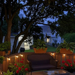 Bright Zeal 30Cm(H) Metal Garden Solar Chandelier Solar Lights Outdoor Hanging Lanterns - thumbnail 6