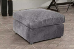 Sofa Scene Kingsize Symmetrical Corner Sofa Grey Jumbo Cord Sofa Suite With Footstool - thumbnail 3