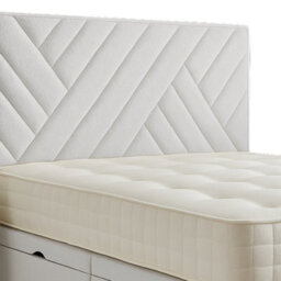 "Urban Textures Luxury 51"" High Monaco Boucle Upholstered Bed Headboard - White" - thumbnail 1
