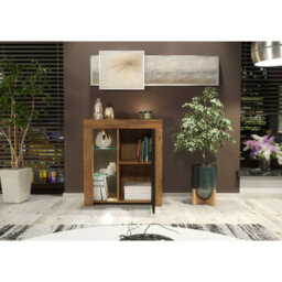 Sideboard Serene 83Cm - Dark Oak & Black Matt Doors - thumbnail 8
