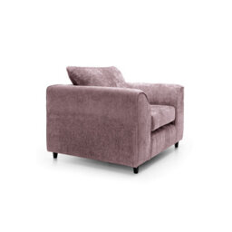 Abakus Direct Harriet Crushed Chenille Armchair Chair In Pink - thumbnail 3