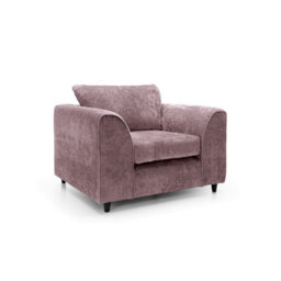 Abakus Direct Harriet Crushed Chenille Armchair Chair In Pink - thumbnail 2