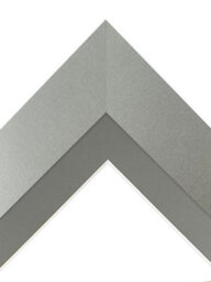 Frames By Post Metro Light Grey Frame With Dark Grey Mount A3 Image Size A4 - thumbnail 3