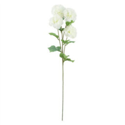 Leaf Pack Of 6 X 70Cm White Artificial Carnation Stem - 24 Flowers - thumbnail 7