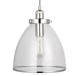 Pagazzi Lighting Pagazzi Brunswick Polished Nickel And Glass Ceiling Pendant - thumbnail 5