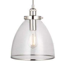 Pagazzi Lighting Pagazzi Brunswick Polished Nickel And Glass Ceiling Pendant - thumbnail 6