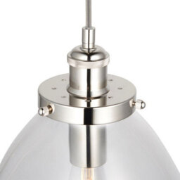 Pagazzi Lighting Pagazzi Brunswick Polished Nickel And Glass Ceiling Pendant - thumbnail 7