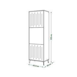 Heze Furniture Rimini Premium Tall Cabinet With Textured Door - thumbnail 4