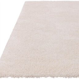 Cream Modern Shaggy Plain Easy To Clean Rug For Dining Room-80Cm X 150Cm - thumbnail 4