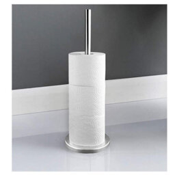 Geezy Toilet Roll Holder Stainless Steel Freestanding Bathroom Toilet Paper Storage - thumbnail 2