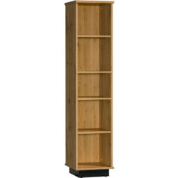 Arte Lamelo La10 Bookcase 40Cm - Slim And Stylish, H1760mm W400mm D360mm In Oak Wotan & Black Matt