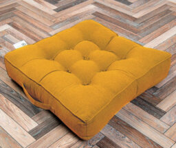 Casabella Booster Cushion Armchair Cushion Large Booster Seat Dining Chair 50X50+10Cm Thick Floor Cushion Sofa Seat Mustard - thumbnail 3