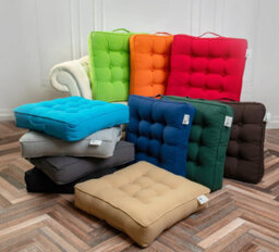 Casabella Booster Cushion Armchair Cushion Large Booster Seat Dining Chair 50X50+10Cm Thick Floor Cushion Sofa Seat Mustard - thumbnail 8