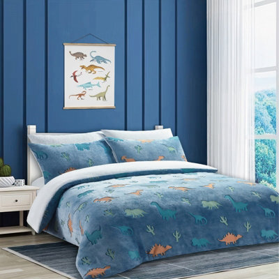 istyle mode Reversible Designs Glow In The Dark Dinosaur Duvet Cover - Single Bedding