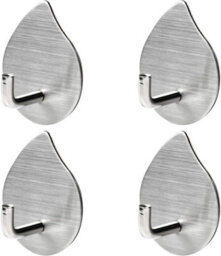 Adhesive Hooks, Self-Adhesive Wall Hooks, Stainless Steel Hooks, Rustproof, Waterproof, No Drilling Required, For Bedroom - thumbnail 1