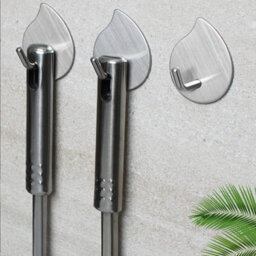 Adhesive Hooks, Self-Adhesive Wall Hooks, Stainless Steel Hooks, Rustproof, Waterproof, No Drilling Required, For Bedroom - thumbnail 4
