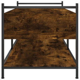 Berkfield Coffee Table Smoked Oak 99X50X50 Cm Engineered Wood - thumbnail 7