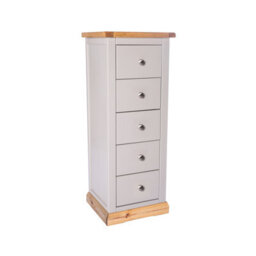Cabinet Bits Bomporto 5 Drawer Narrow Chest Of Drawers Chrome Knob - thumbnail 2