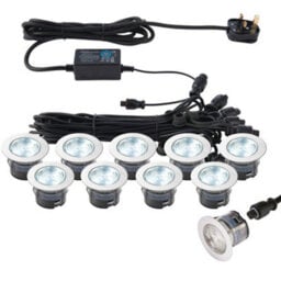 Ip67 Outdoor Decking Plinth Lights 10X 45mm Colour Changing Daylight Blue Lamp - thumbnail 1