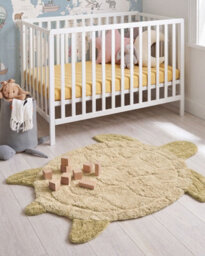 Beliani Kids Rug Tortie  Beige 110 X 130 Cm Cotton - thumbnail 2