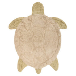 Beliani Kids Rug Tortie  Beige 110 X 130 Cm Cotton - thumbnail 1