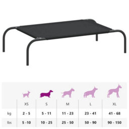 Vidaxl Elevated Dog Bed Black 90X50X20 Cm Oxford Fabric And Steel - thumbnail 9