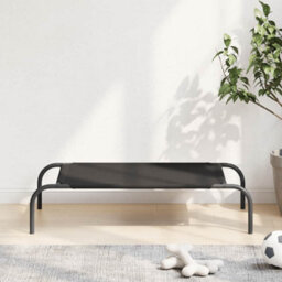 Vidaxl Elevated Dog Bed Black 90X50X20 Cm Oxford Fabric And Steel
