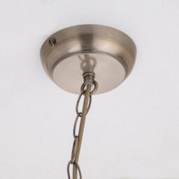 First Choice Lighting Antique Brass 3 Lamp Lantern Style Pendant - thumbnail 4
