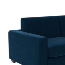 Lucas Navy Plush Chenille Fabric 3 Seater Sofa Bed With Memory Foam Mattress & Storage - Converts Easily Into Large Double Bed - thumbnail 6