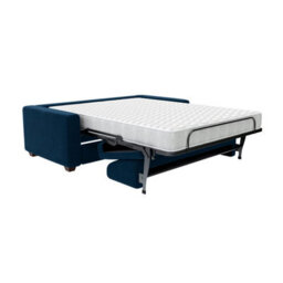 Lucas Navy Plush Chenille Fabric 3 Seater Sofa Bed With Memory Foam Mattress & Storage - Converts Easily Into Large Double Bed - thumbnail 7