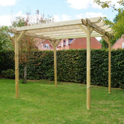 Rutland County Garden Furniture Double Garden Pergola - Wood - L180 X W480 X H270 Cm - Light Green - thumbnail 3