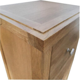 Home Furniture Group Nordale Cc02 Light Oak 3-Drawer Bedside Table Fully Assembled Modern Cabinet With Chrome Knobs - thumbnail 7
