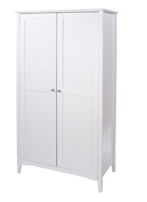 Core Products Como 2 Door Painted White Wardrobe, H182.0Cm X W94.5Cm X D52.0Cm - image 1
