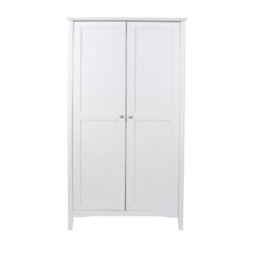 Core Products Como 2 Door Painted White Wardrobe, H182.0Cm X W94.5Cm X D52.0Cm - thumbnail 2