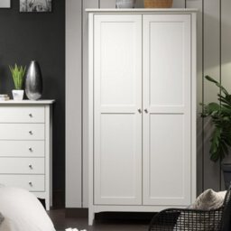 Core Products Como 2 Door Painted White Wardrobe, H182.0Cm X W94.5Cm X D52.0Cm - thumbnail 8