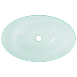Berkfield Basin Tempered Glass 54.5X35X15.5 Cm Frosted - thumbnail 5