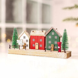Christmas Wooden House Village Scene Decoration - thumbnail 8