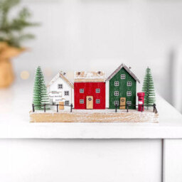 Christmas Wooden House Village Scene Decoration - thumbnail 7