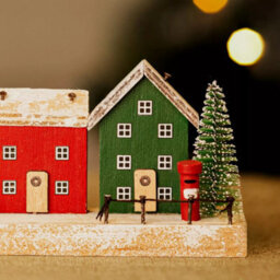 Christmas Wooden House Village Scene Decoration - thumbnail 4