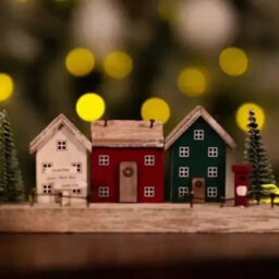 Christmas Wooden House Village Scene Decoration - thumbnail 9