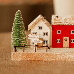 Christmas Wooden House Village Scene Decoration - thumbnail 6
