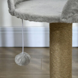 Pawhut Cat Tree With Scratching Post For Indoor Kitten Grey - thumbnail 8