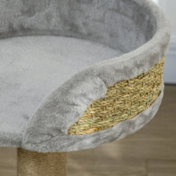 Pawhut Cat Tree With Scratching Post For Indoor Kitten Grey - thumbnail 7