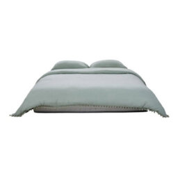 Living And Home Pack Of 3 King Bedding Solid Duvet Cover With 2 Pillowcase Set Easy Care Comfortable And Ezysleep Green - thumbnail 3