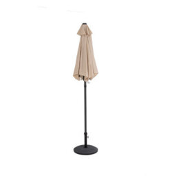 Charles Bentley 2M Garden Patio Market Umbrella Parasol Crank Function Beige - thumbnail 2