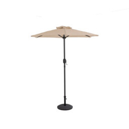 Charles Bentley 2M Garden Patio Market Umbrella Parasol Crank Function Beige - thumbnail 3