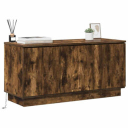 Berkfield Tv Cabinet Smoked Oak 100X38X49 Cm Engineered Wood - thumbnail 3